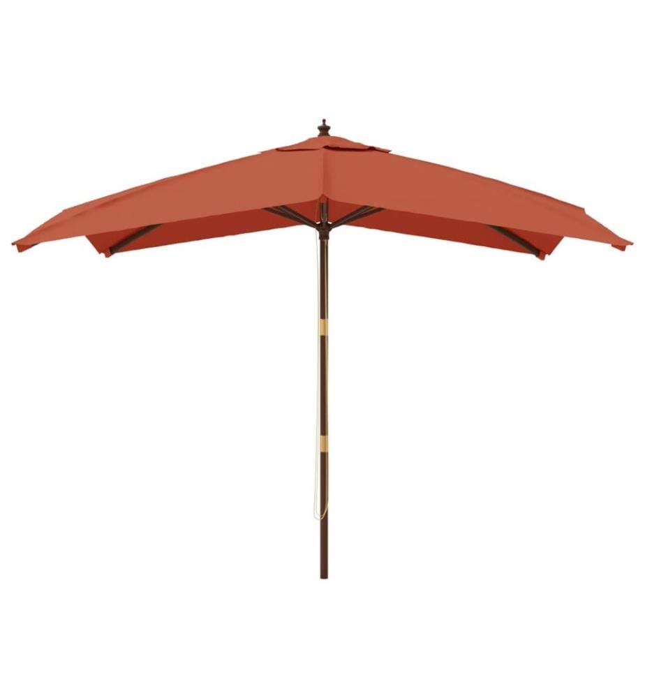 Sonnenschirm mit Holzmast Terrakotta 300x300x273 cm