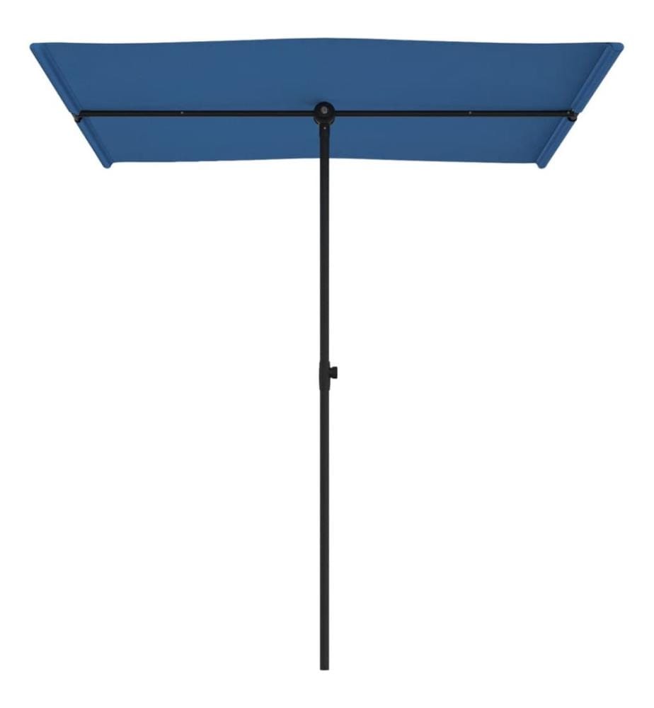 Sonnenschirm mit Aluminium-Mast 180x110 cm Azurblau