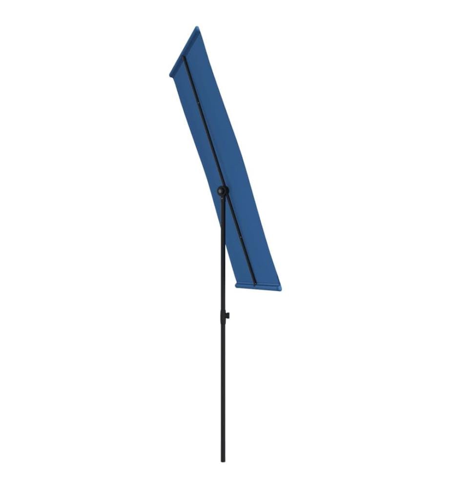 Sonnenschirm mit Aluminium-Mast 180x110 cm Azurblau