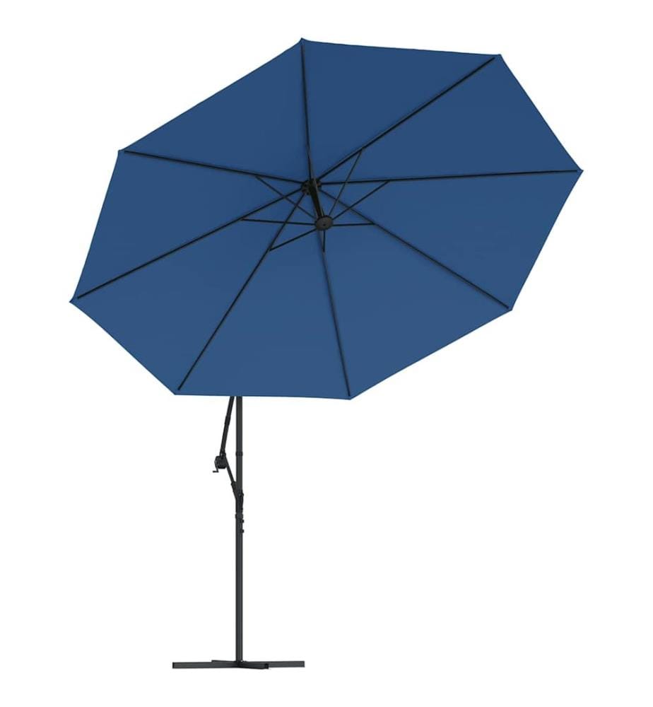 Ampelschirm mit Aluminium-Mast 350 cm Blau