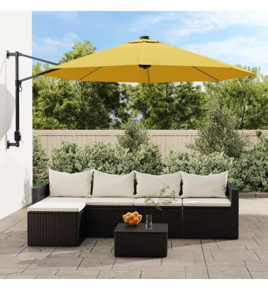 Wand-Sonnenschirm Gelb 290 cm
