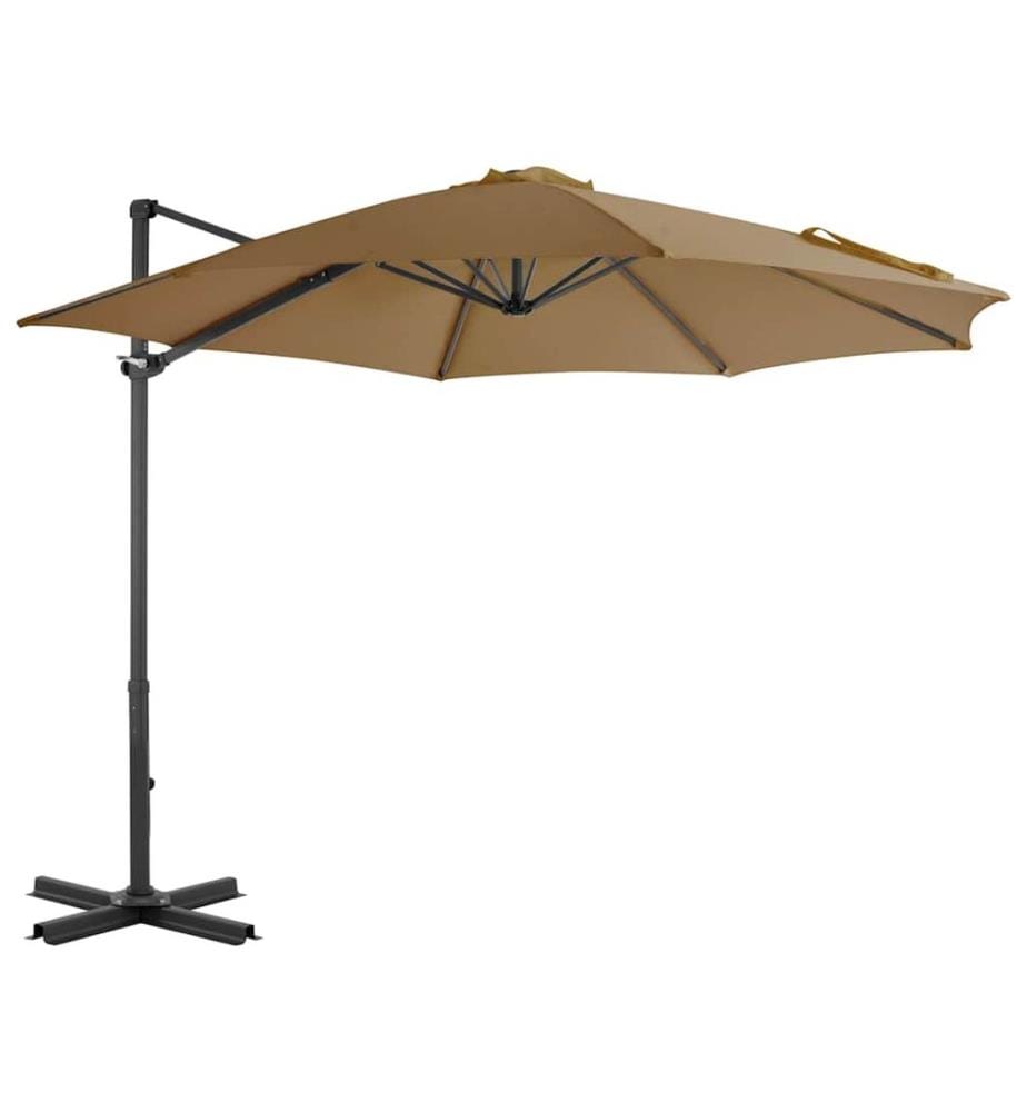 Sonnenschirm mit Tragbarem Sonnenschirmständer Taupe