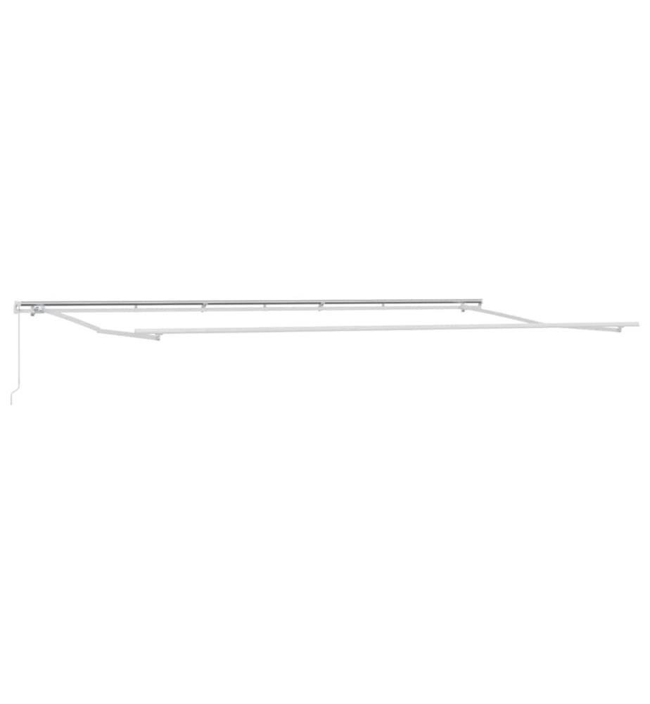 Cadre d'auvent Blanc 600 × 350 cm Aluminium
