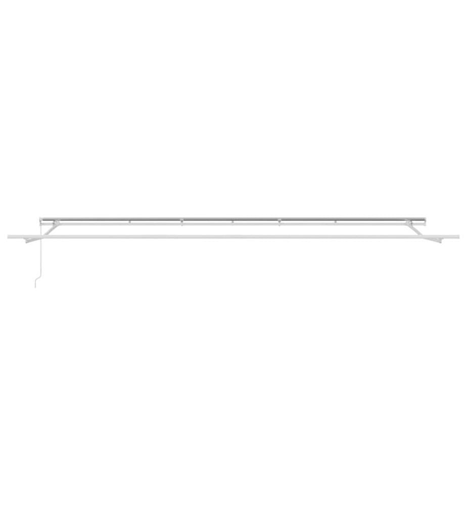 Cadre d'auvent Blanc 600 × 350 cm Aluminium
