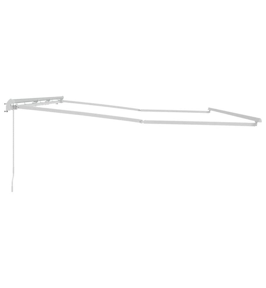 Cadre d'auvent Blanc 600 × 350 cm Aluminium