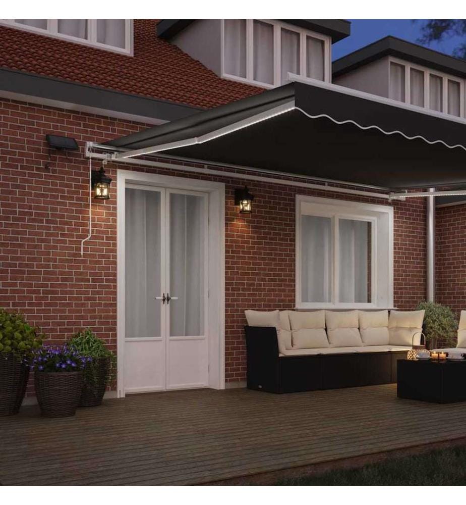 Cadre d'auvent Blanc 400 × 300 cm Aluminium