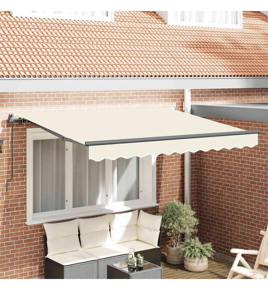Einziehbare Markise Creme 250 x 200 cm Stoff