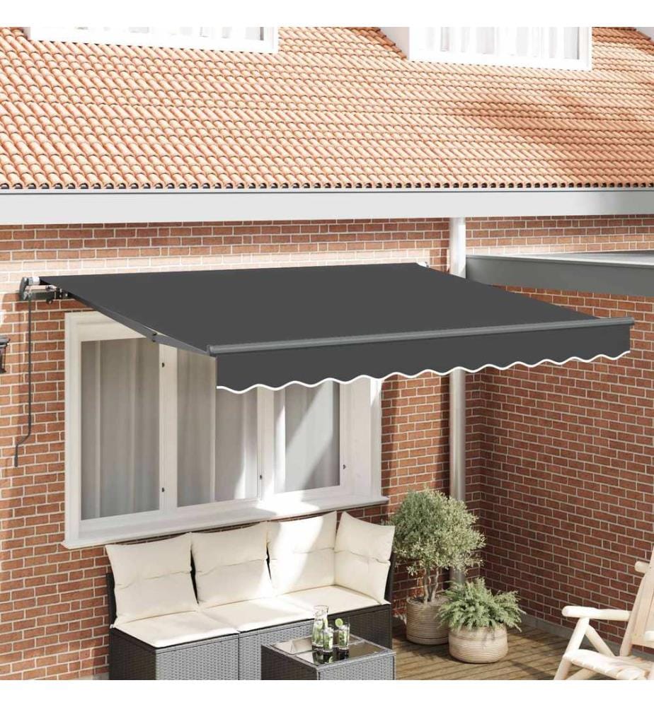 Einziehbare Markise Anthrazit 250 x 200 cm Stoff