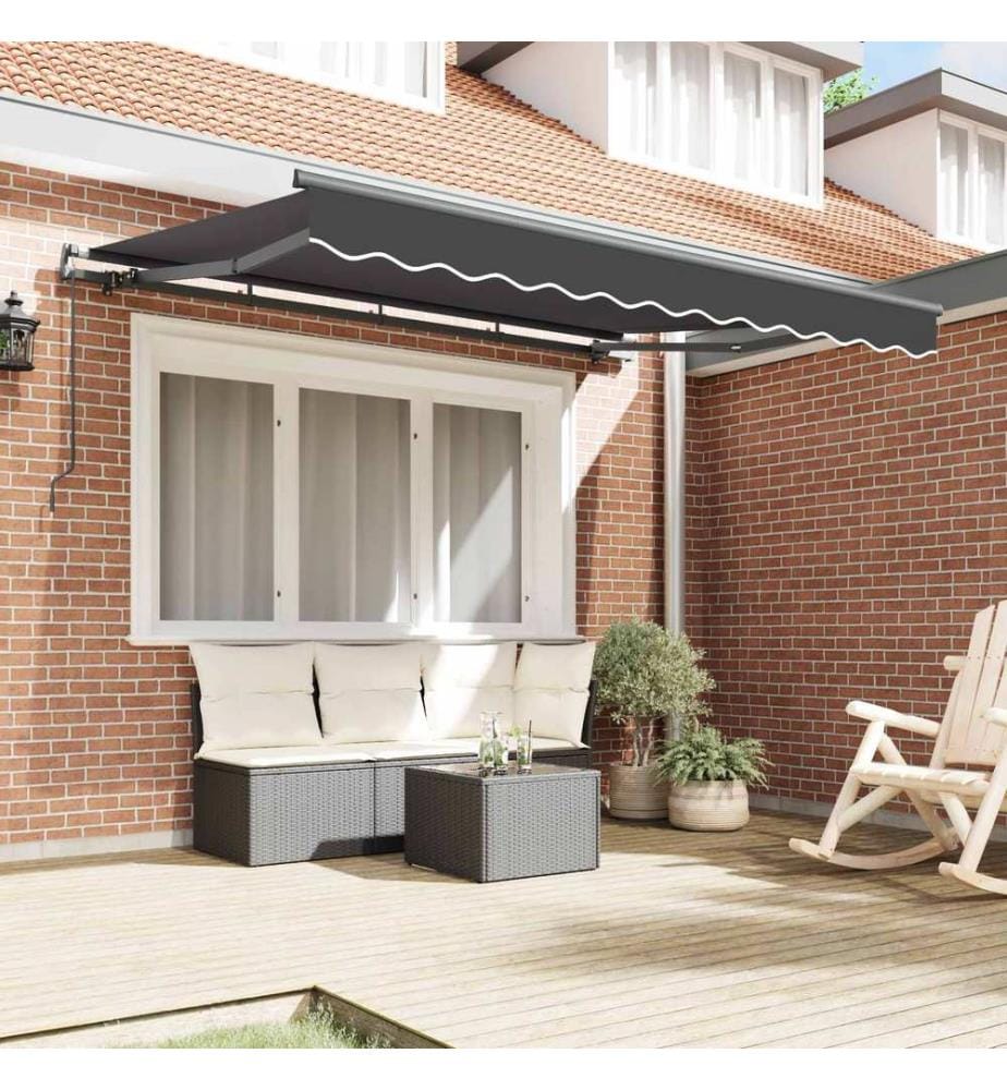 Einziehbare Markise Anthrazit 250 x 200 cm Stoff