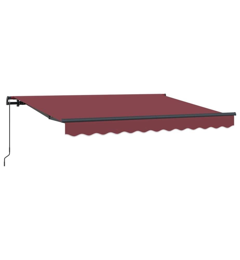 Einziehbare Markise Bordeauxrot 250 x 200 cm Stoff