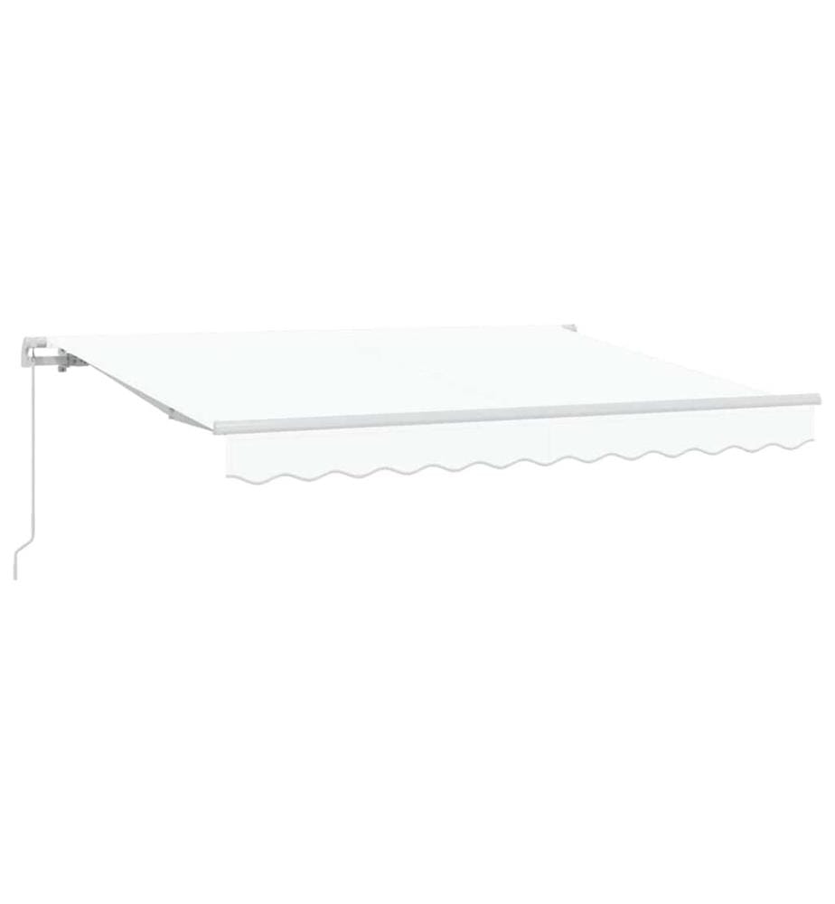 Einziehbare Markise Weiss 250 x 200 cm Stoff
