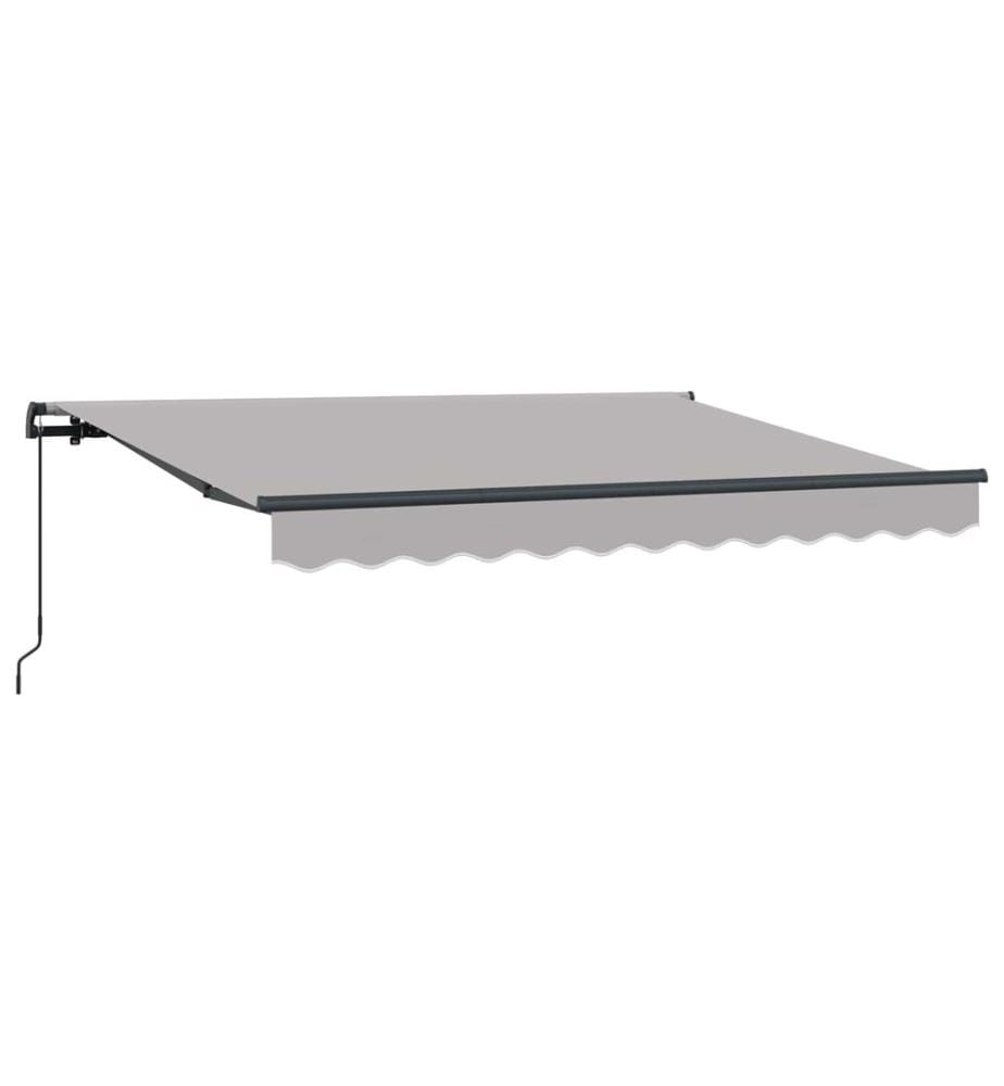 Einziehbare Markise Hellgrau 250 x 200 cm Stoff