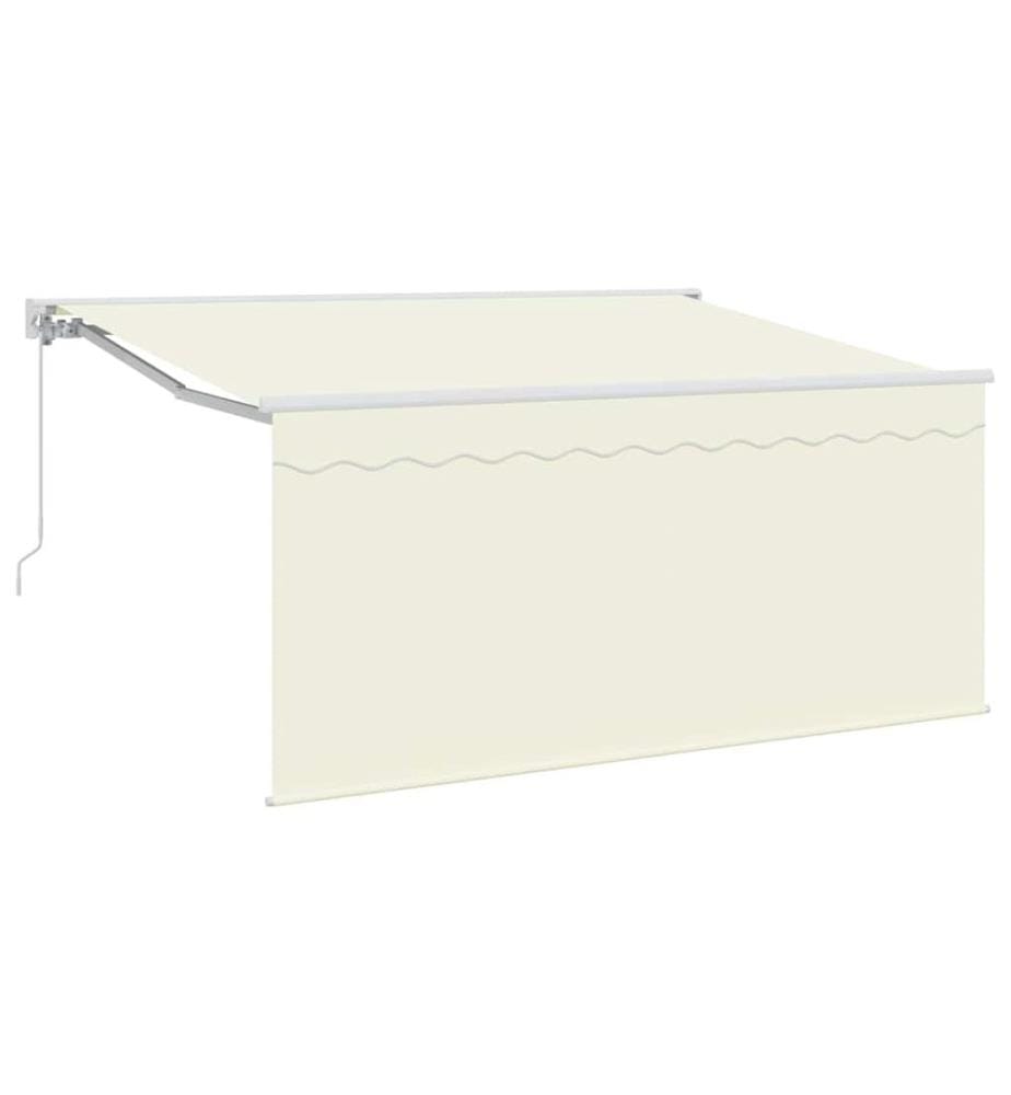 Einziehbare Markise Creme 300 x 200 cm Polyester und Aluminium