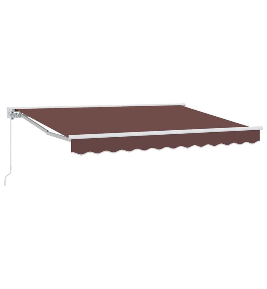Cadre d'auvent Marron 300 x 200 cm Polyester avec revêtement PU