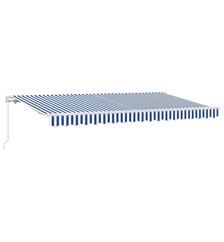 Auvent Rétractable Bleu 350 x 200 cm tissu