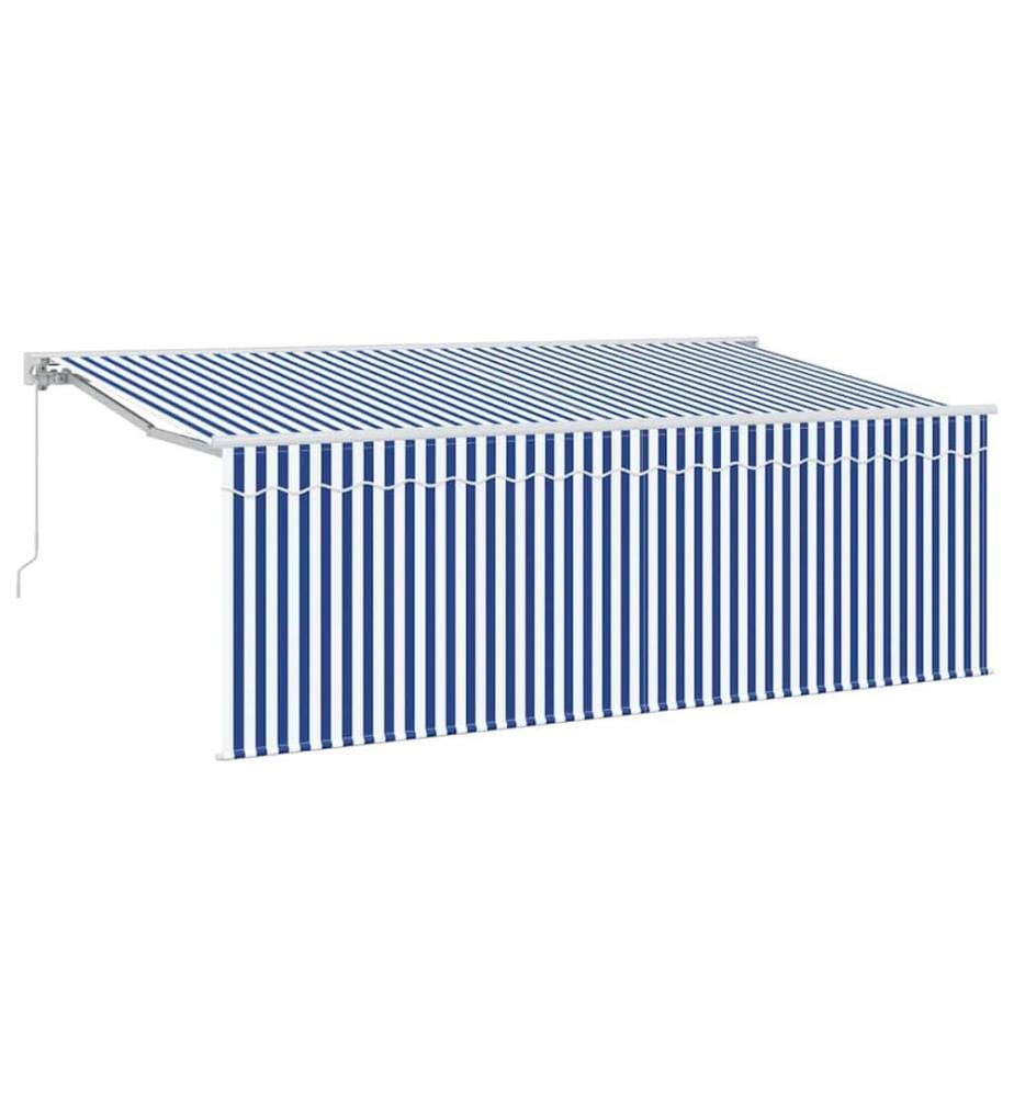 Auvent Rétractable Bleu 350 x 200 cm tissu