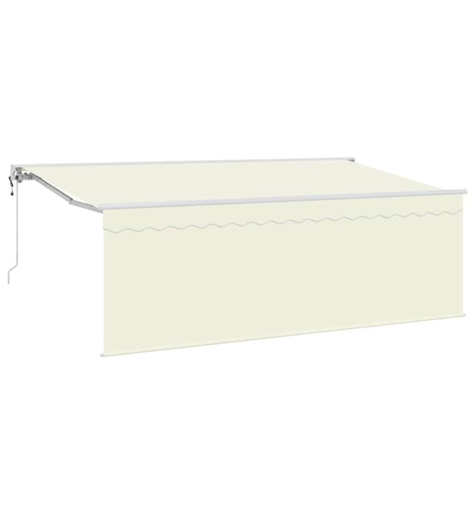 Auvent Rétractable Crème 350 x 200 cm Polyester et Aluminium