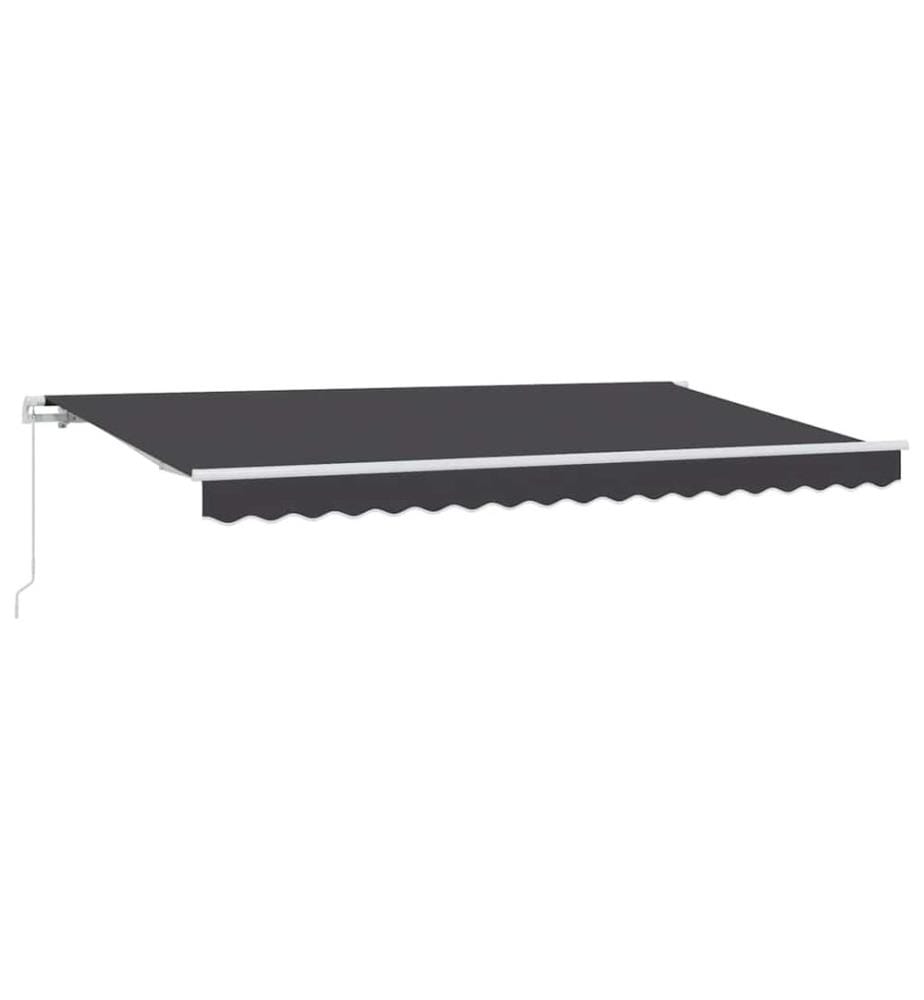 Auvent Rétractable Anthracite 350 x 200 cm tissu