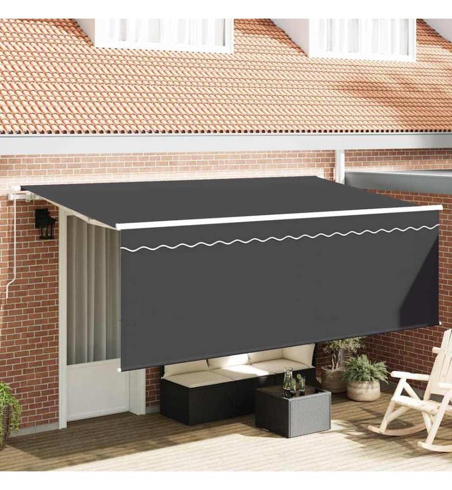 Auvent Rétractable Anthracite 350 x 200 cm