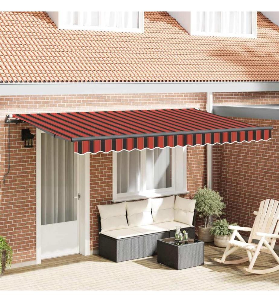 Einziehbare Markise Orange 350 x 200 cm Stoff