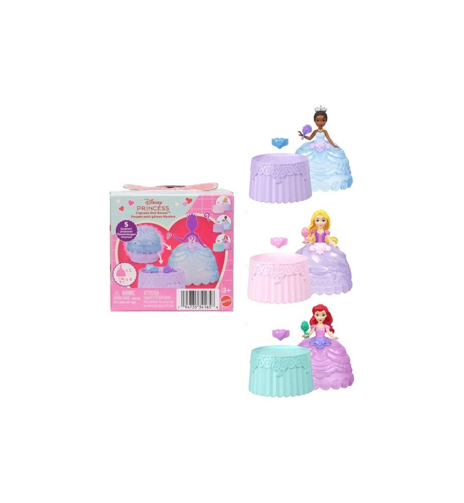 Disney Princess Puppe Reveal Valentine Cupcake Mehrfarbig, Assortiert