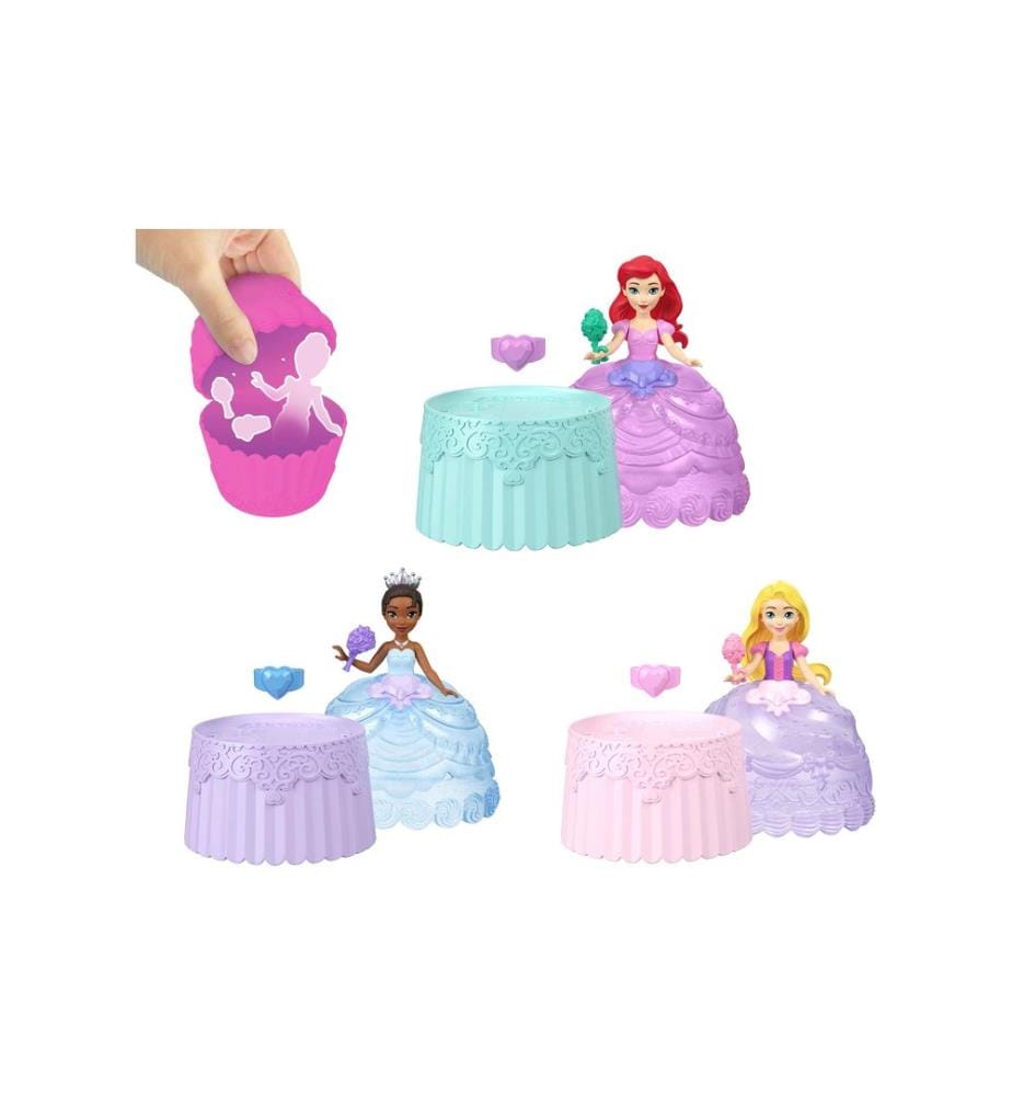 Disney Princess Puppe Reveal Valentine Cupcake Mehrfarbig, Assortiert