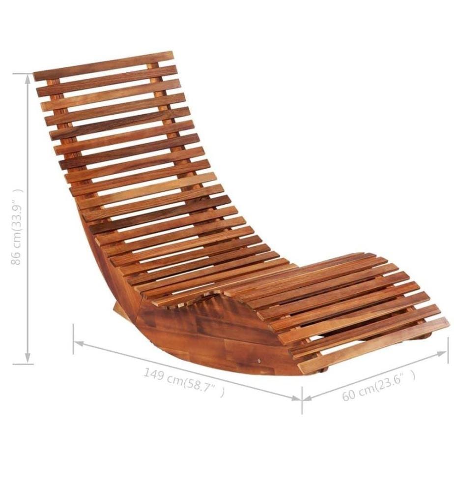 Schaukelstühle Sonnenliegen 2 Stk. Akazienholz