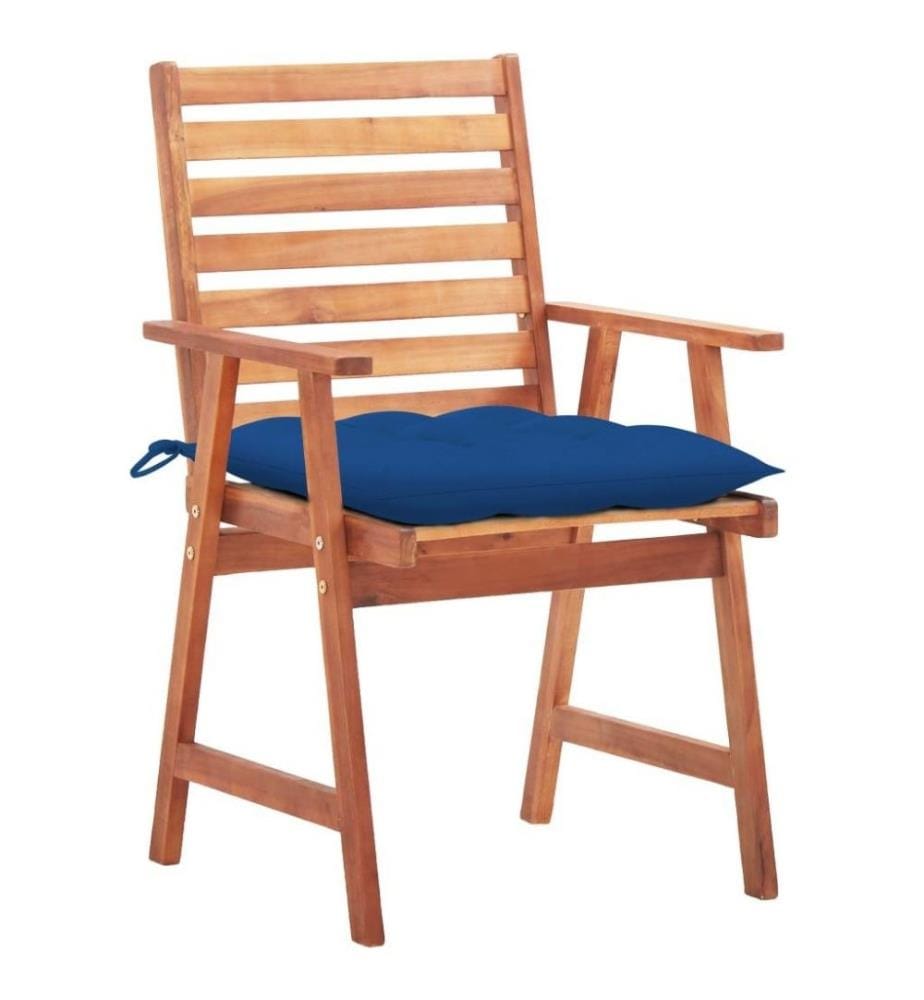 Garten-Essstühle 2 Stk. mit Kissen Massivholz Akazie