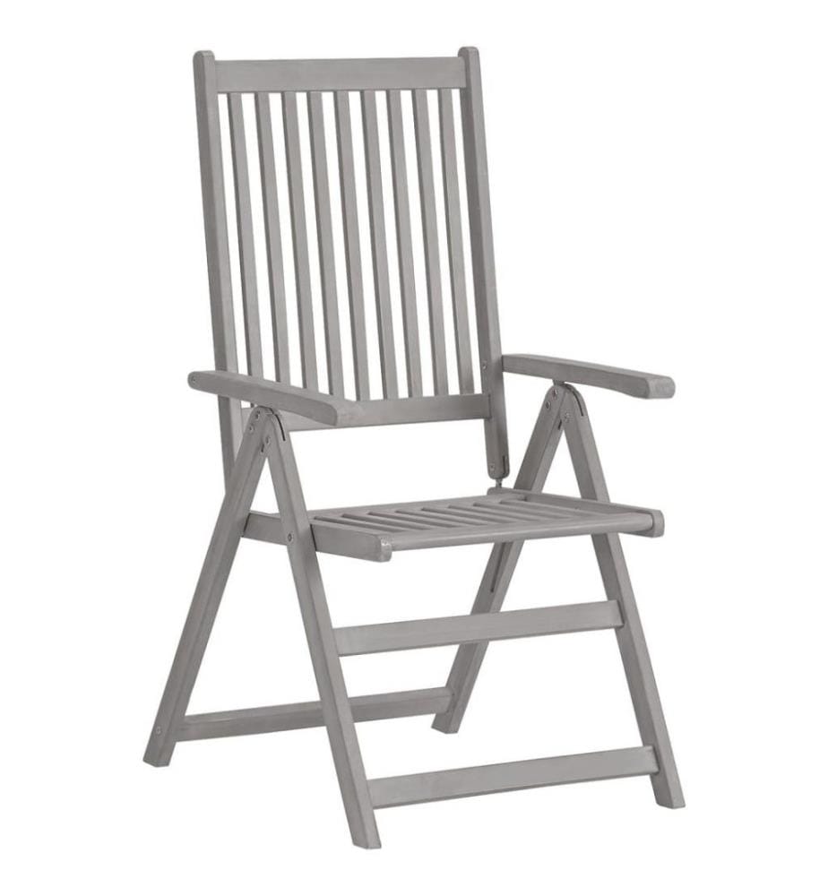 Verstellbare Gartenstühle 2 Stk. mit Auflagen Massivholz Akazie