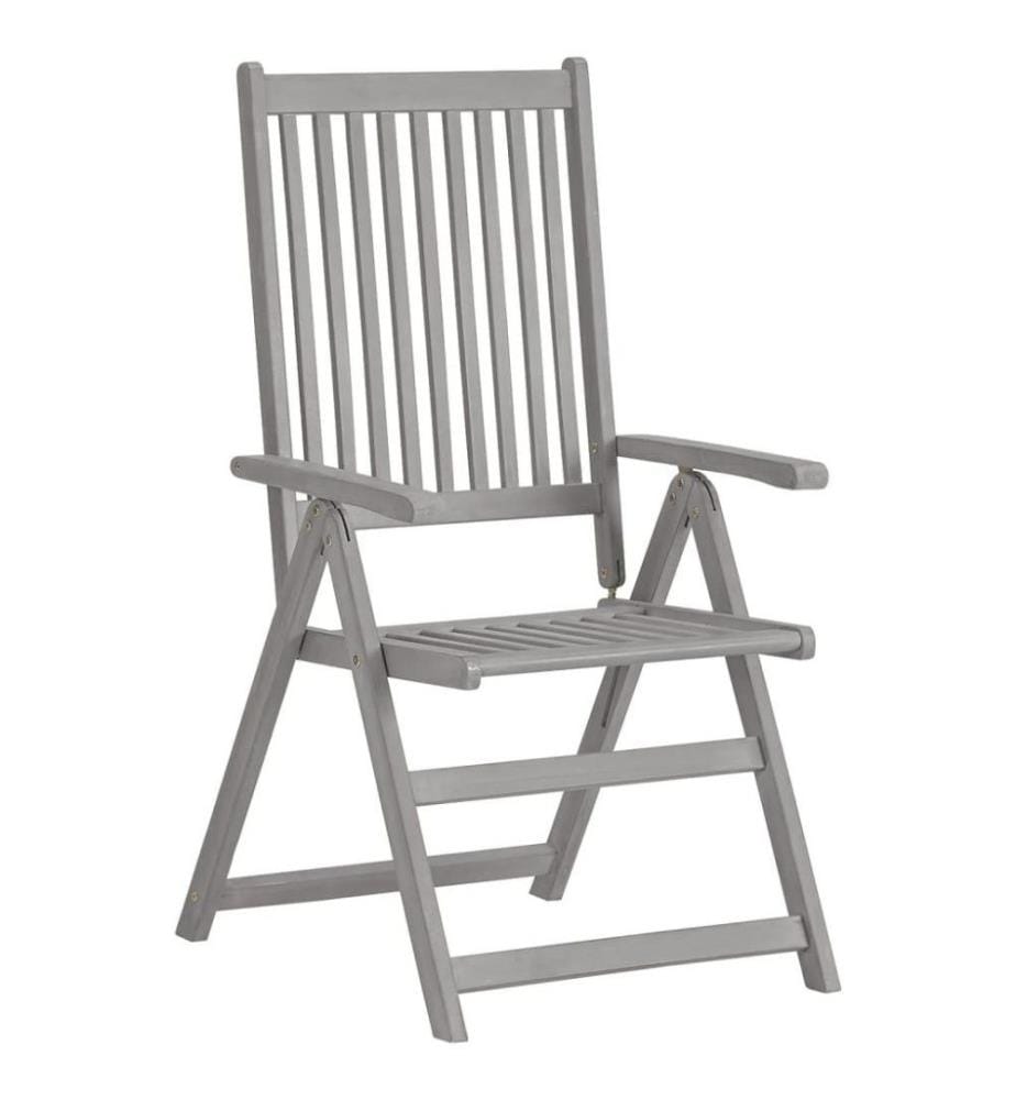 Verstellbare Gartenstühle 4 Stk. mit Auflagen Massivholz Akazie
