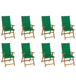 Klappbare Gartenstühle mit Kissen 8 Stk. Massivholz Akazie