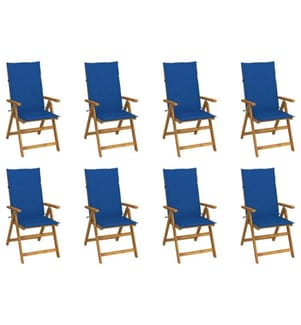 Klappbare Gartenstühle mit Kissen 8 Stk. Massivholz Akazie