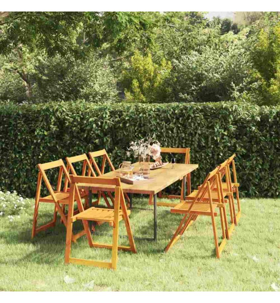 Klappbare Gartenstühle 8 Stk. Massivholz Akazie