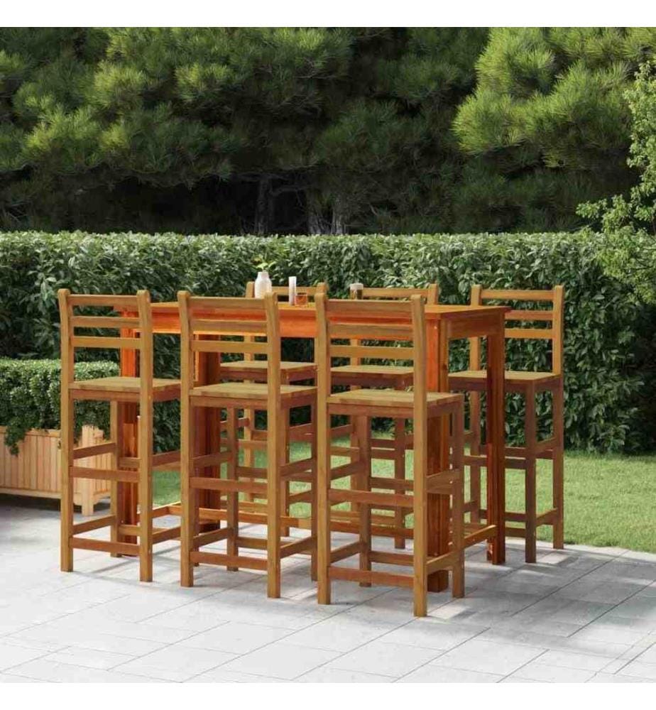 Tabourets de bar lot de 6 bois massif d'acacia