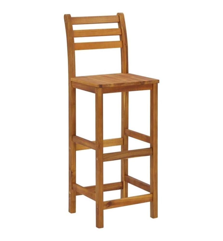 Tabourets de bar lot de 6 bois massif d'acacia
