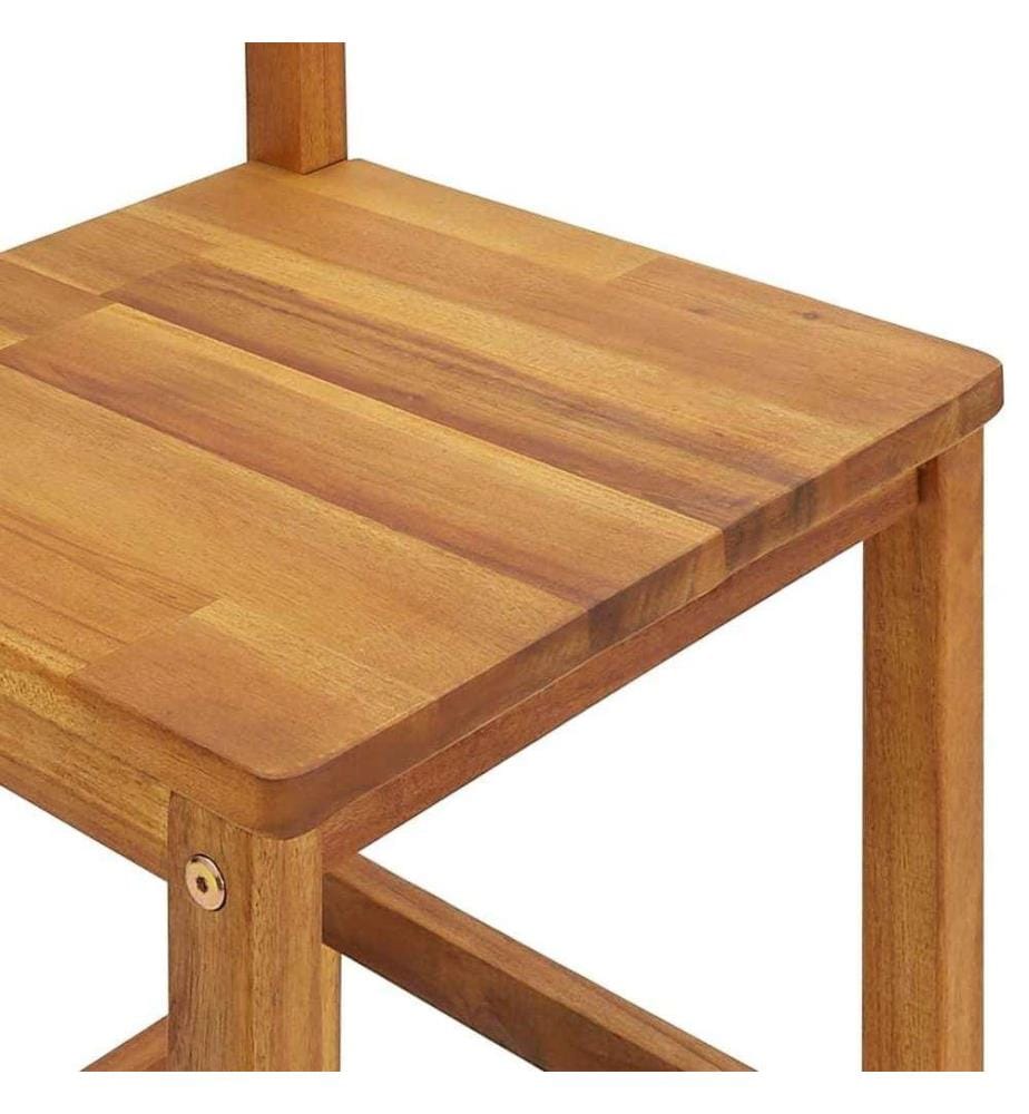 Tabourets de bar lot de 8 bois massif d'acacia