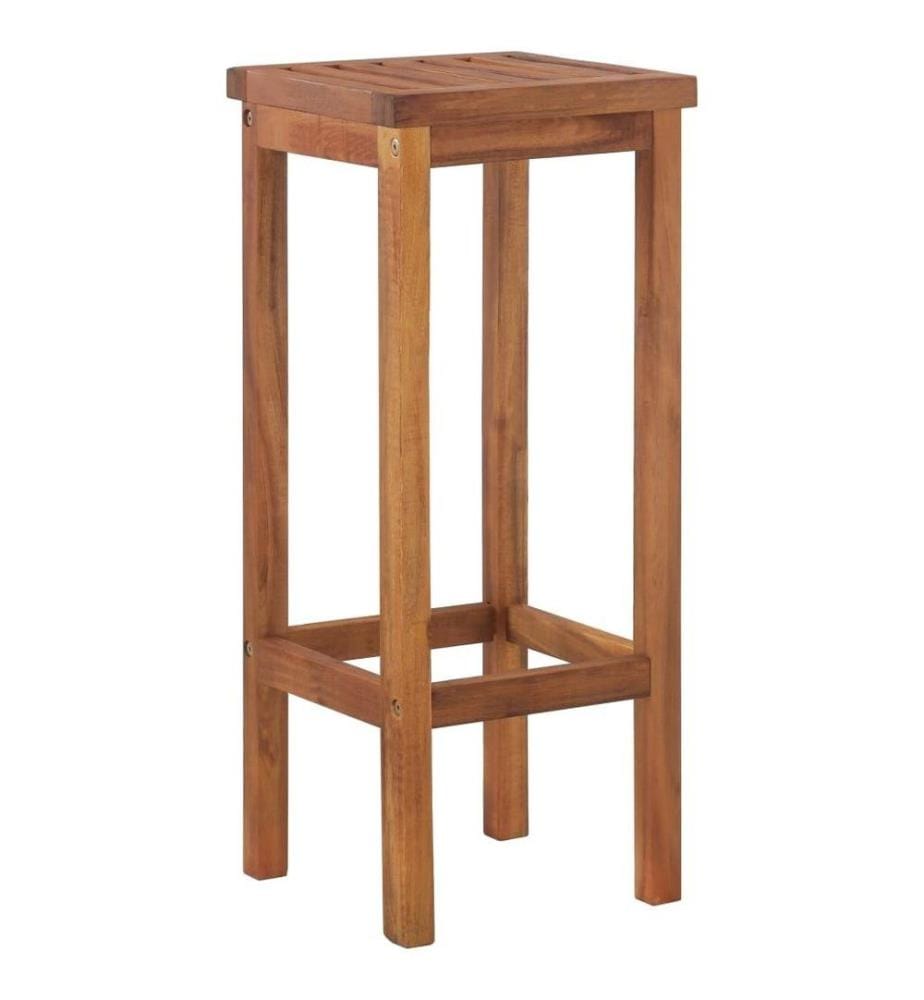 Tabourets de bar lot de 4 bois massif d'acacia