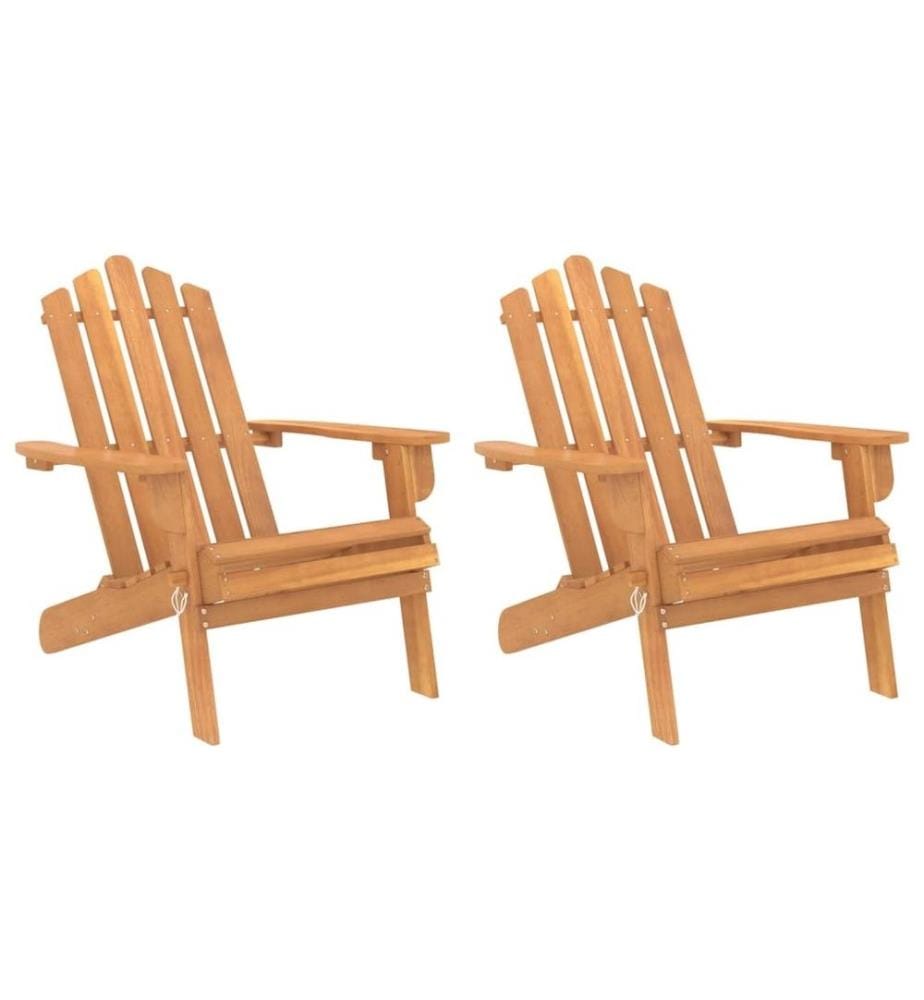 Adirondack-Gartenstühle 2 Stk. Massivholz Akazie