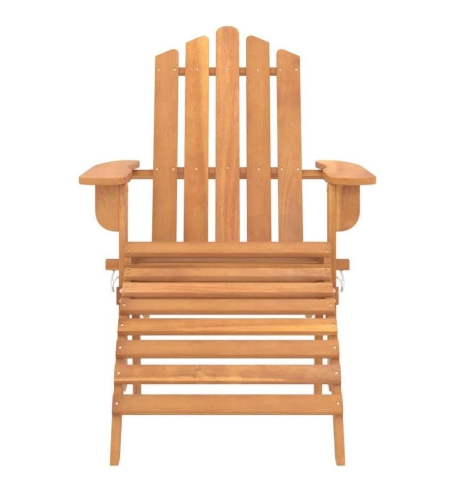Adirondack-Gartenstuhl mit Fussstütze Massivholz Akazie