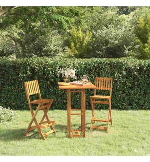 Garten-Barhocker 2 Stk. Klappbar Massivholz Akazie