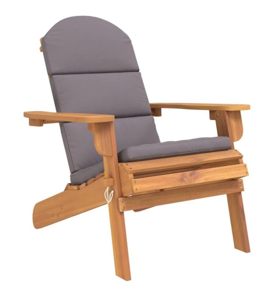 Adirondack-Gartenstuhl mit Kissen Massivholz Akazie