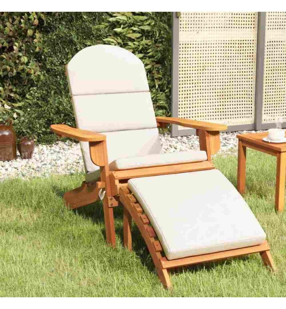 Chaise de jardin Adirondack et repose-pieds bois massif acacia