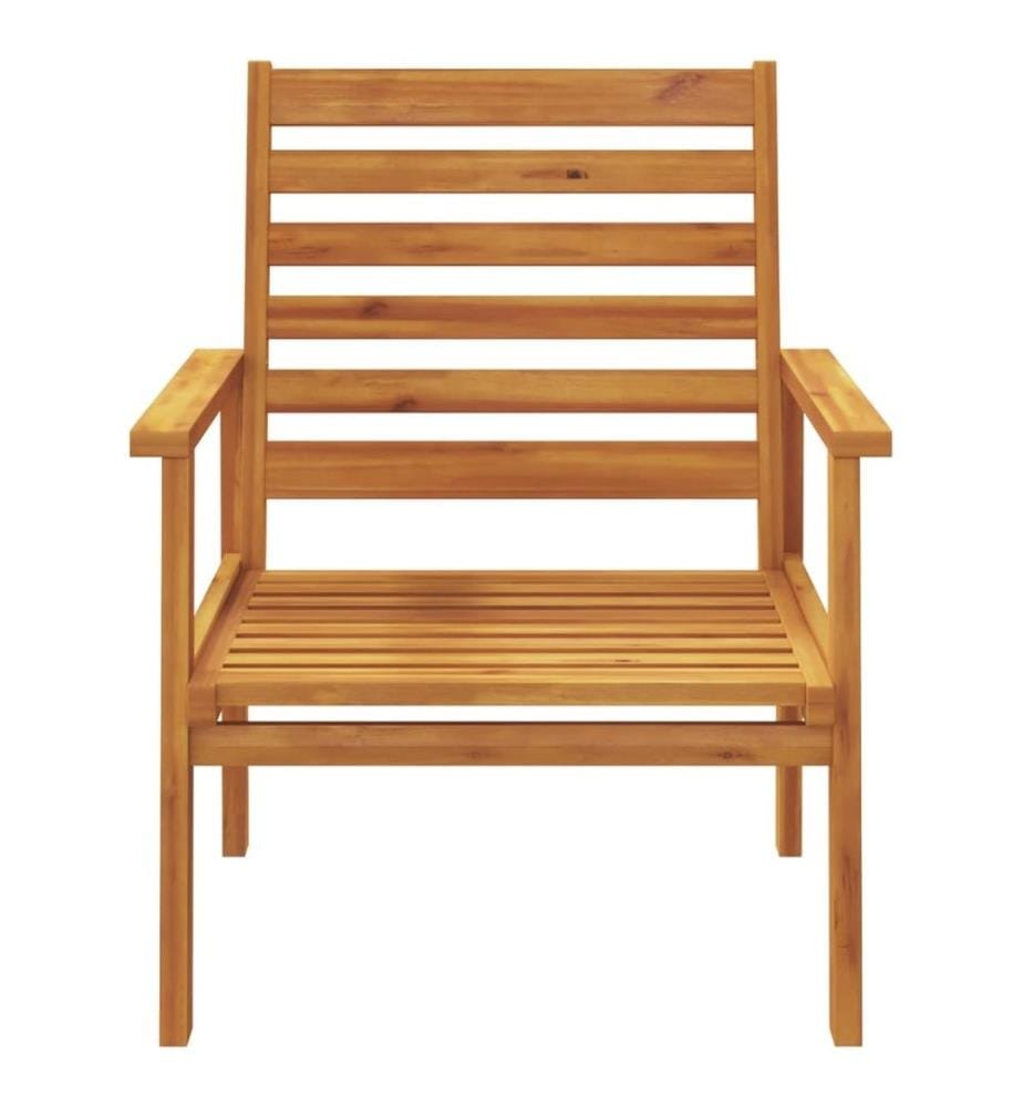 Fauteuil de jardin lot de 2 66,5x65x81 cm bois massif d'acacia