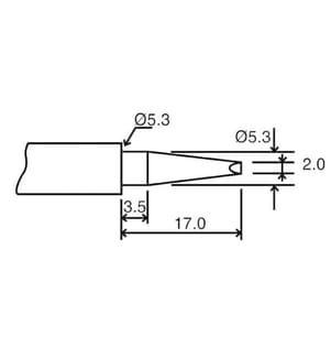 VELLEMAN - Pointe de brasage BITC10N4 En forme de burin 2 mm
