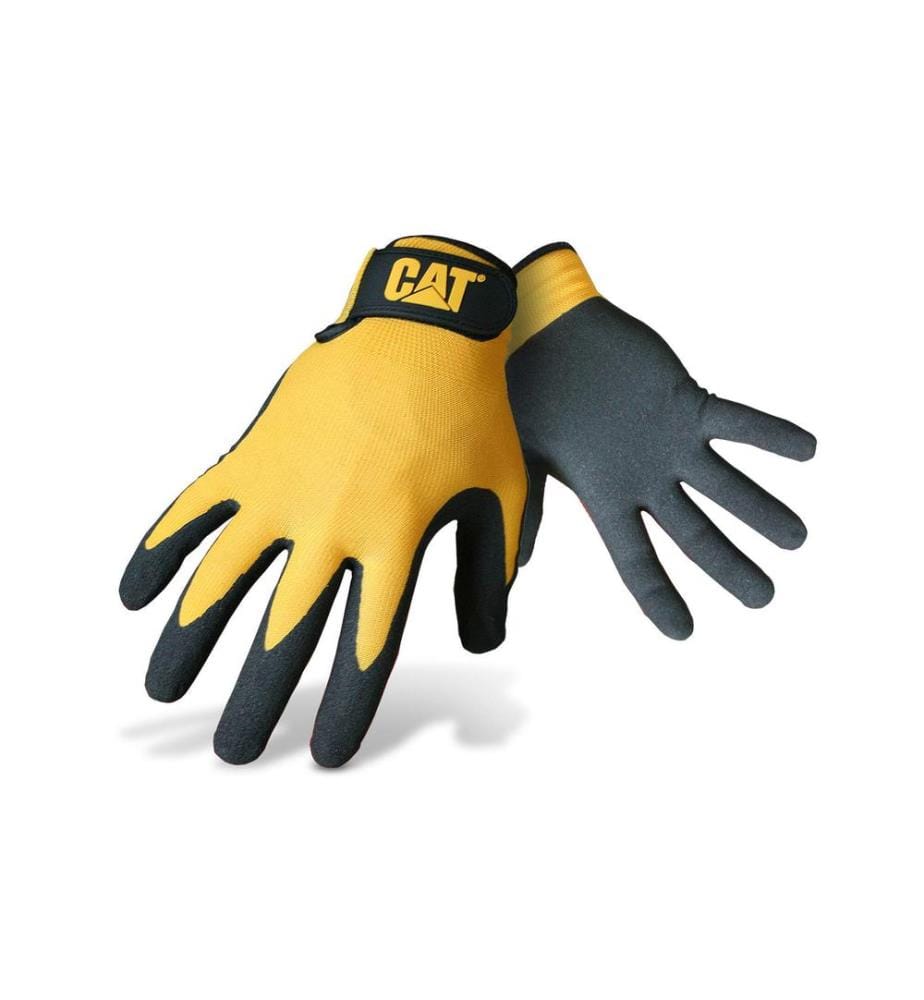CAT - Arbeitshandschuh Nitril, XL, Gelb/Grau, 1 Stück