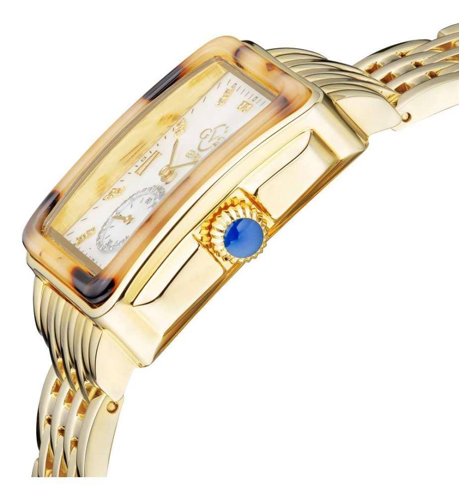 Quarzuhr Bari Tortoise mit Edelstahlarmband - Gold - 30 x 34 mm