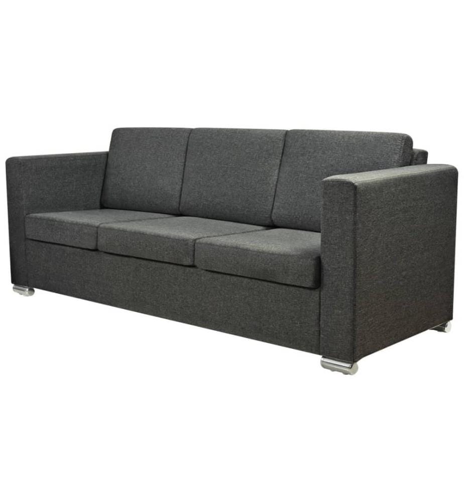 3-Sitzer Sofa Stoff Dunkelgrau