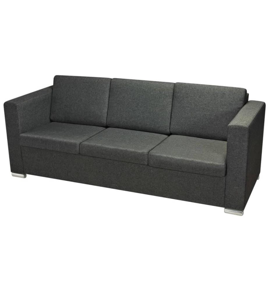 3-Sitzer Sofa Stoff Dunkelgrau
