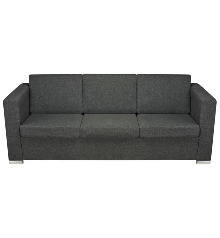 3-Sitzer Sofa Stoff Dunkelgrau