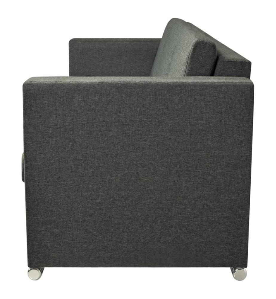3-Sitzer Sofa Stoff Dunkelgrau
